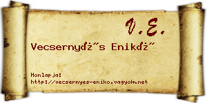 Vecsernyés Enikő névjegykártya
