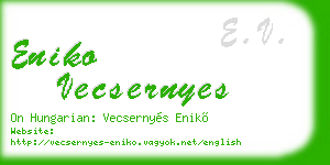 eniko vecsernyes business card