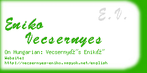 eniko vecsernyes business card